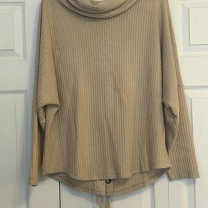 Maurices Beige Cowl Neck Sweater